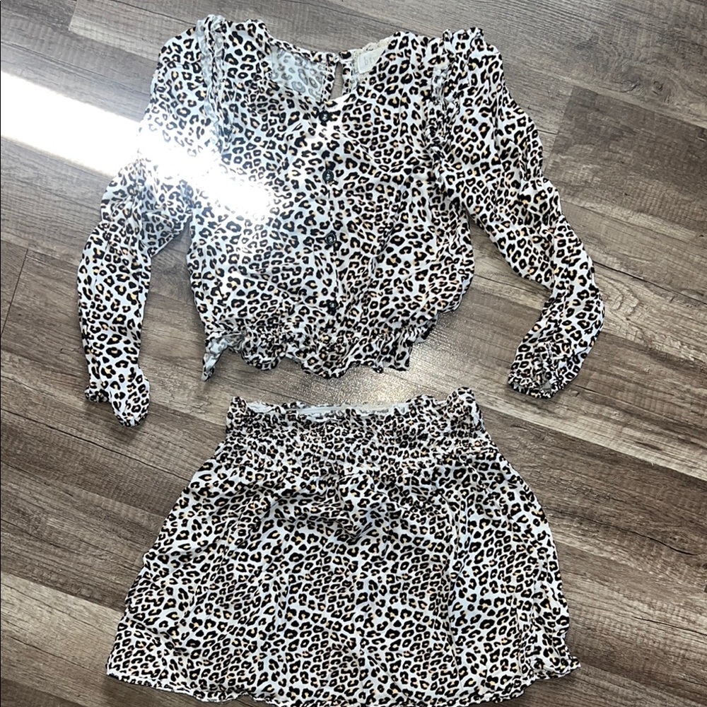 Leopard Print Two-Piece Set